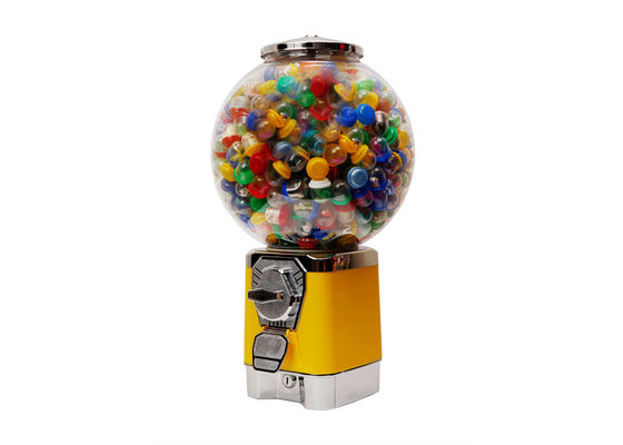 वाणिज्यिक gumball वेंडिंग मशीन पीसी 45CM पीले धातु अनुकूलित